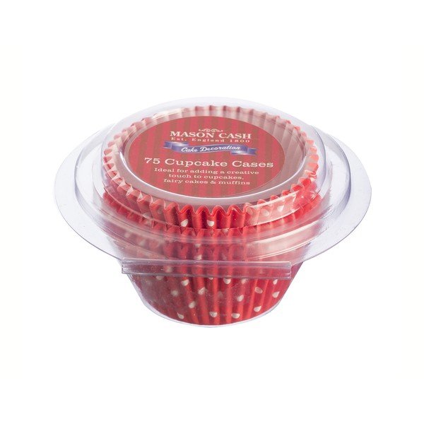 Sada 75 formičiek na cupcakes Polka, červená-image-1