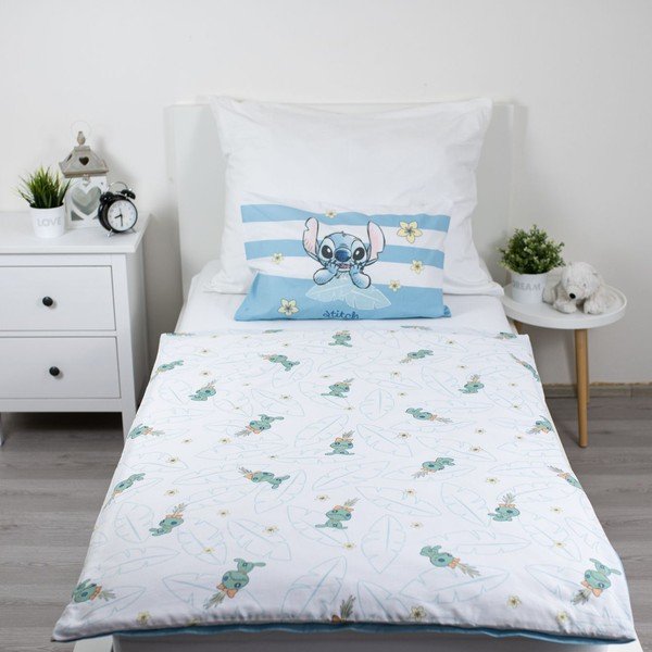 Svetlomodrá bavlnená detská obliečka do postieľky 100x135 cm Lilo & Stitch "Tropical Hugs" – Jerry Fabrics-image-3