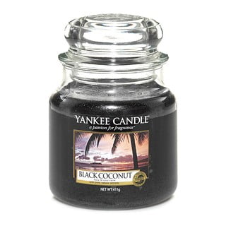 Vonná sviečka Yankee Candle Čierny Kokos, doba horenia 65 - 90 hodín