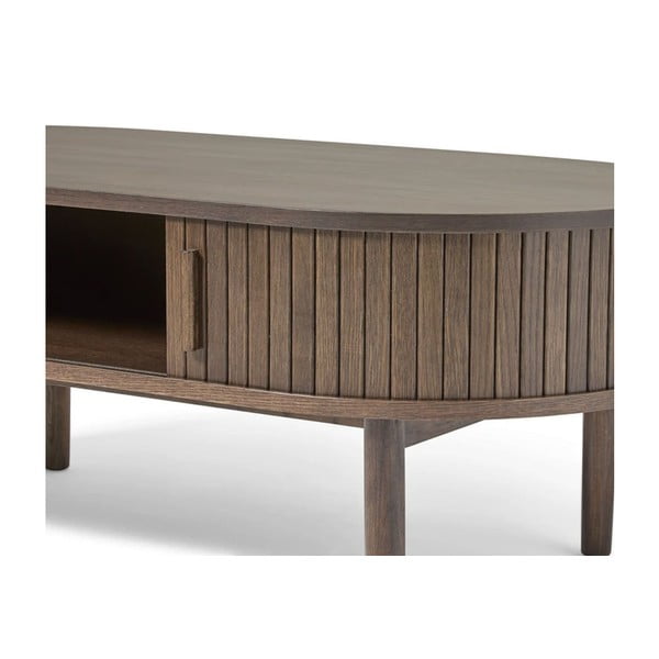 Konferenčný stolík v dekore duba v tmavoprírodnej farbe 60x120 cm Meta – Unique Furniture-image-2