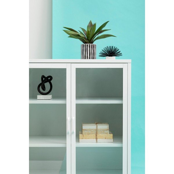 Biela oceľová vitrína 80x102x40 cm Acier – Premier Housewares-image-4