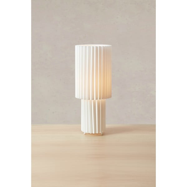 Biela stolová lampa s textilným tienidlom (výška 45 cm) Catis – Markslöjd-image-3