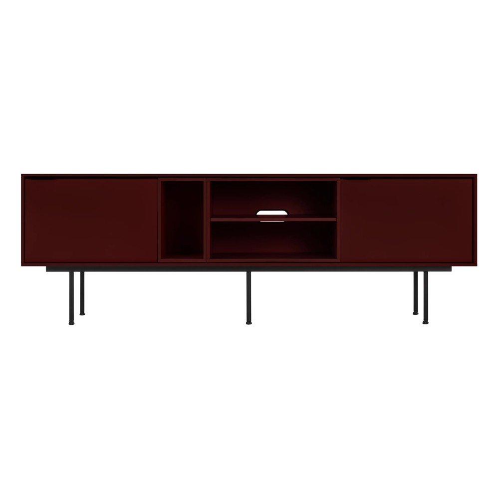 E-shop Vínovočervený TV stolík 189x61x42 cm Mod – noo.ma
