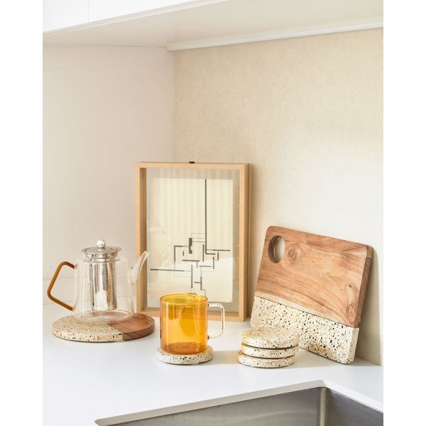 Stojací rámček v prírodnej farbe 22,5x31,5 cm Flavina – Kave Home-image-1