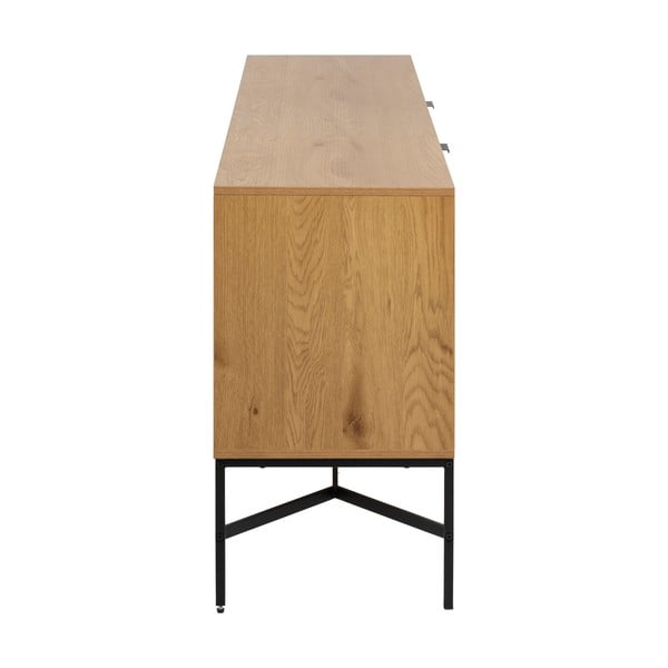 Nízka komoda v dekore duba v prírodnej farbe 180x70 cm Jaipur – Actona-image-4