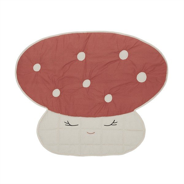Červená detská hracia podložka 120x98 cm Mushroom – OYOY Mini