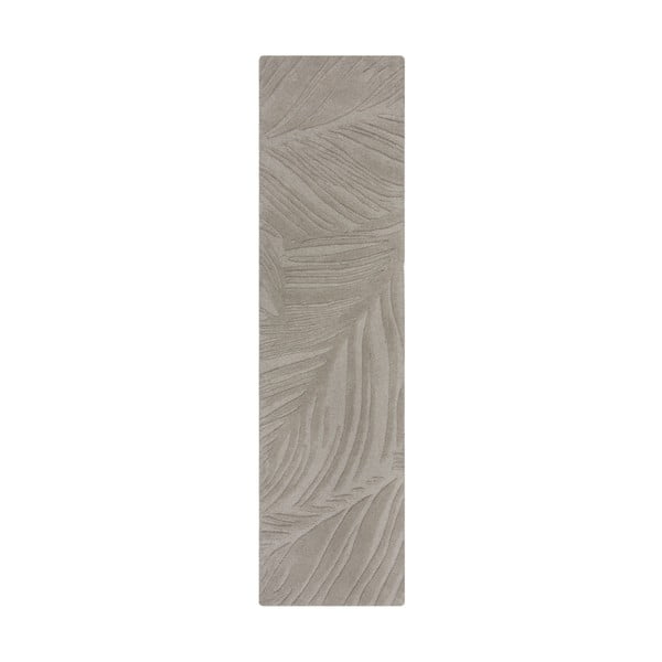 Svetlosivý vlnený koberec behúň 60x230 cm Lino Leaf – Flair Rugs