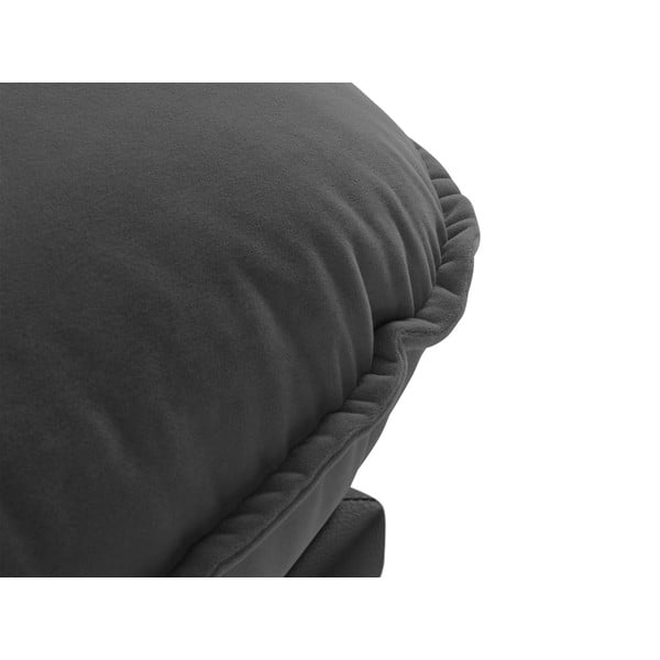 Tmavosivá zamatová leňoška (pravý roh) Auguste – Interieurs 86-image-4