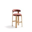 Barová stolička z jaseňového dreva v terakotovej farbe/v svetlo prírodnej farbe (výška sedadla 75 cm) Granite – Kave Home