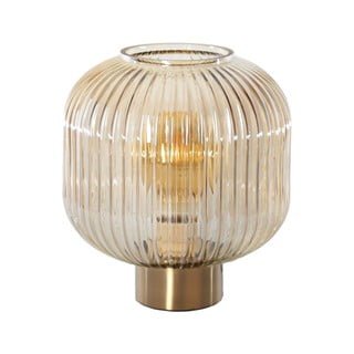 Hnedá stolová lampa SULION Garbo, výška 23,5 cm