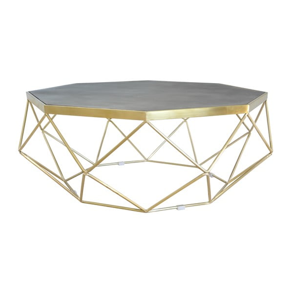 Konferenčný stolík s podnožou v zlatej farbe Livin Hill Glamour, ⌀ 106 cm