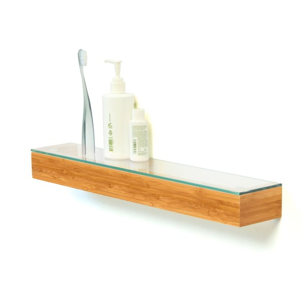 Bambusová polička do kúpeľne Bamboo Wireworks, dĺžka 55 cm-image-1