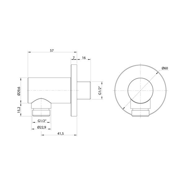 Mosadzný diel na pripojenie sprchy v zlatej farbe ø 6 cm – Sapho-image-1