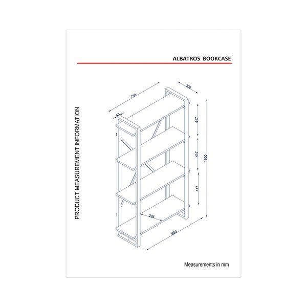 Knižnica s policami v orechovom dekóre Albatros-image-2