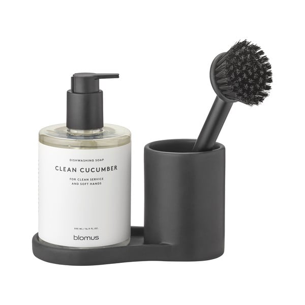 Čierny kameninový stojan na umývacie prostriedky Piro – Blomus-image-3