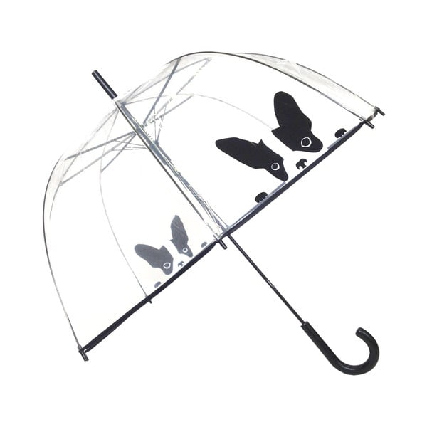 Transparentný tyčový dáždnik Ambiance Birdcage Dog, ⌀ 84 cm