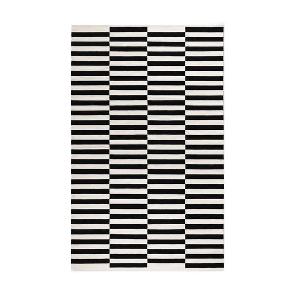 Čierno-biely obojstranný ručne tkaný vlnený koberec 200x300 cm Donna – Hanse Home