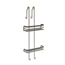 Čierna závesná dvojposchodová kúpeľňová polica Metaltex Origin