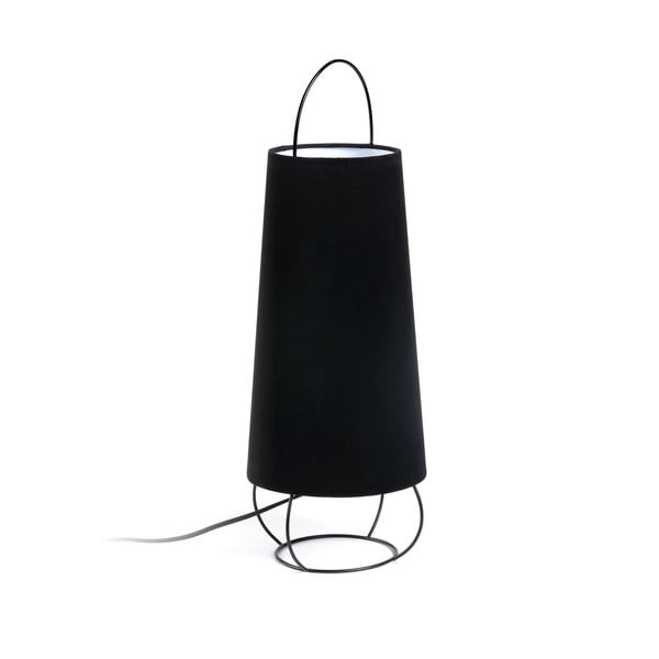 Čierna stolová lampa Kave Home Belana, výška 57 cm