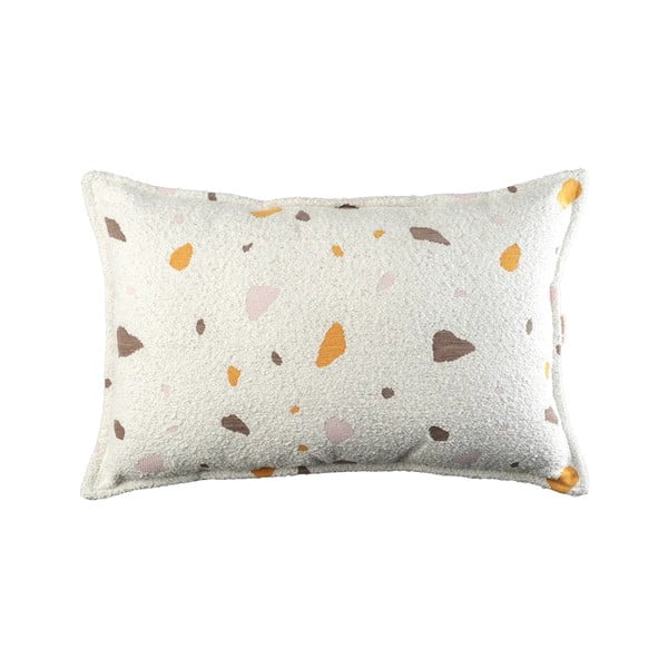 Krémový detský pohovkový vankúš z textílie buklé/ženilkový Terrazzo Bolster – Wigiwama