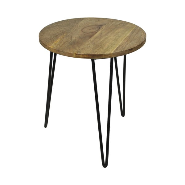 Odkladací stolík z mangového dreva HSM Collection Sana, ⌀ 40 cm