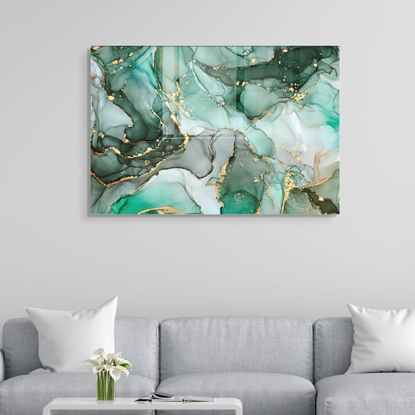 Sklenený obraz 100x70 cm Turquoise - Wallity-image-1