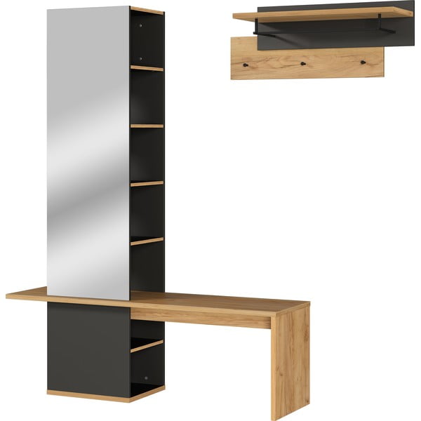 Tmavosivá predsieňová zostava v dekore duba - Germania-image-2