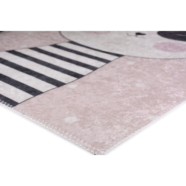 Svetloružový detský koberec 120x180 cm Princess Panda – Vitaus-image-3