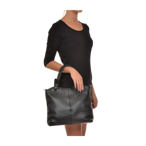 Kožená kabelka Luisa Vannini Elegant Nero-image-4
