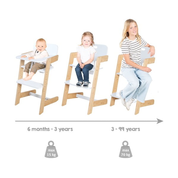 Biela jedálenská stolička Nature UP – Roba-image-3