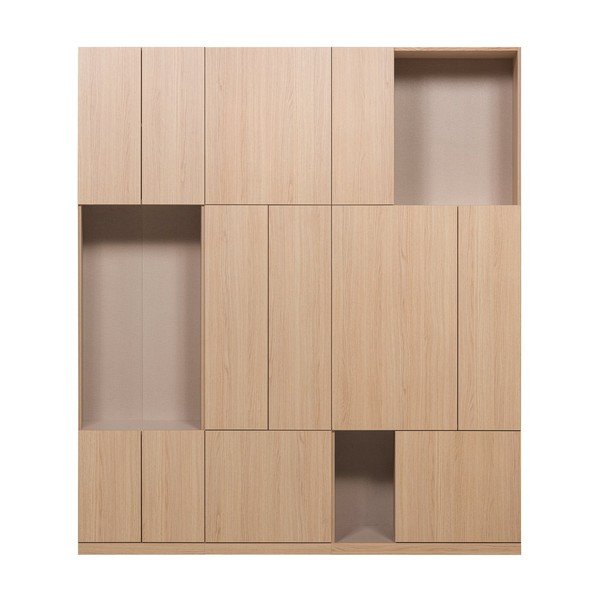Modulárna skrinka v prírodnej farbe 188x215 cm Build – WOOOD
