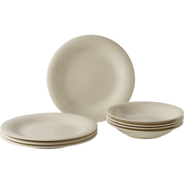 8-dielna súprava krémovobielych porcelánových tanierov Villeroy & Boch Like Color Loop
