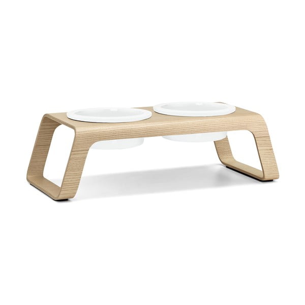 Súprava misiek s podstavcom pre psa Desco Ash Natural M – MiaCara