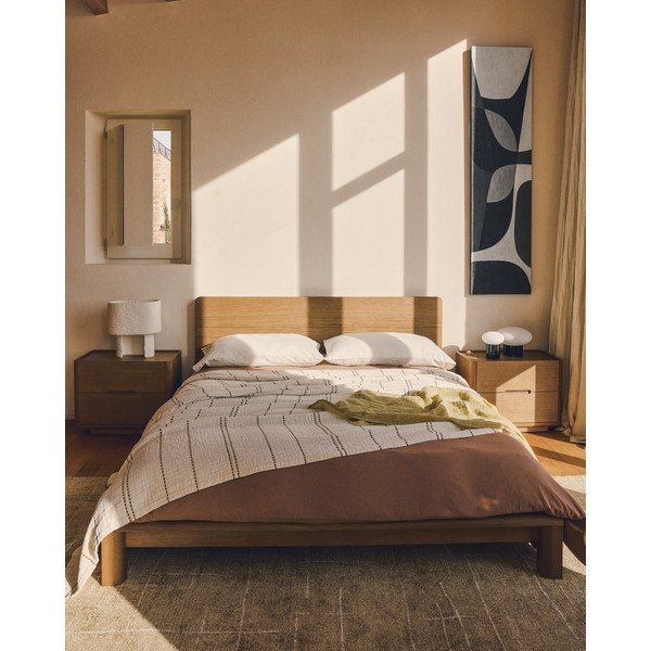 Ručne tkaný koberec v horčicovej farbe 200x300 cm Eloda – Kave Home-image-2
