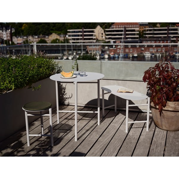 Svetlosivá kovová záhradná lavica Disc – Zone-image-4