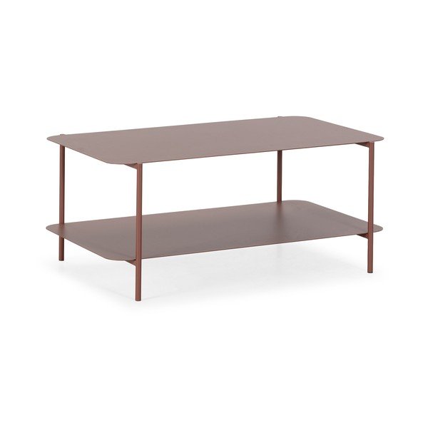 Terakotový kovový konferenčný stolík 58x90 cm Beatrix – MOME