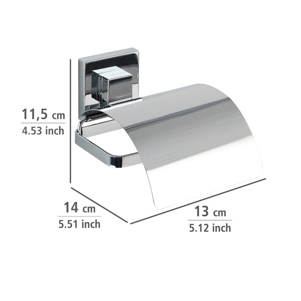 Držiak na toaletný papier bez nutnosti vŕtania Wenko Vacuum-Loc, až 33g-image-3