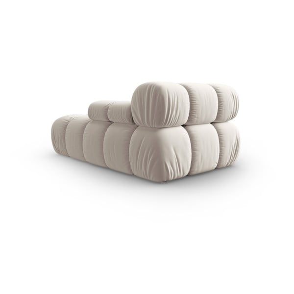 Béžový zamatový modul pohovky (pravý roh) Bellis – Micadoni -image-4