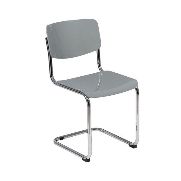 Sivé jedálenské stoličky v súprave 4 ks Chrome – Ixia