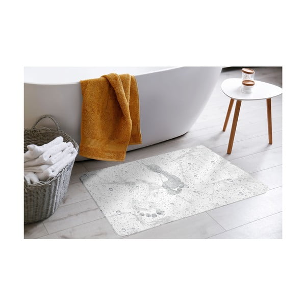 Bielo-sivá kúpeľňová predložka z kremeliny 35x45 cm Aqua – douceur d'intérieur-image-1