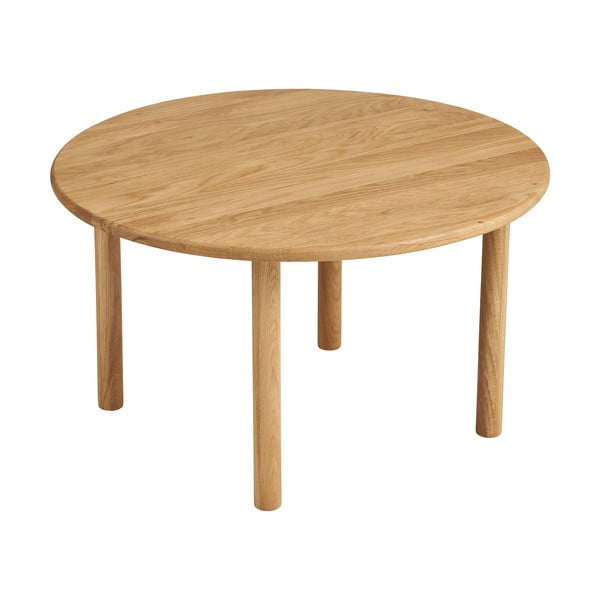 Okrúhly konferenčný stolík z dubového dreva v prírodnej farbe ø 70 cm Jena – House Nordic