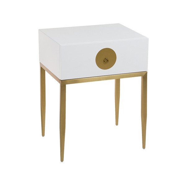 Biely nočný stolík Santiago Pons Dot-image-1