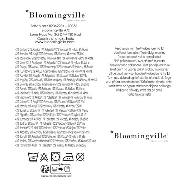 Hnedá deka z recyklovanej bavlny 130x160 cm Lane – Bloomingville-image-4