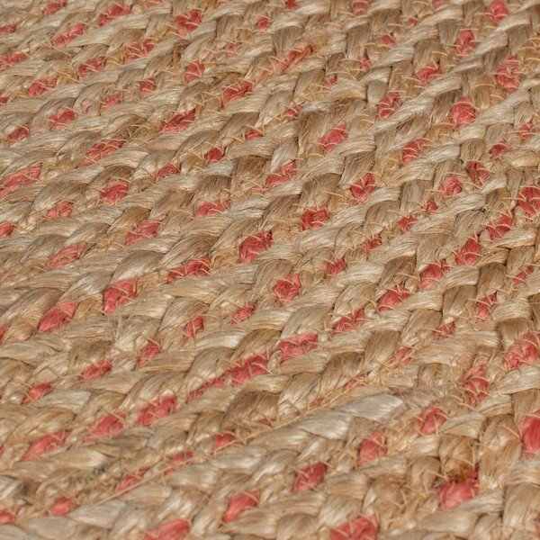 Jutový okrúhly koberec v lososovej farbe/v prírodnej farbe ø 133 cm Capri – Flair Rugs-image-4