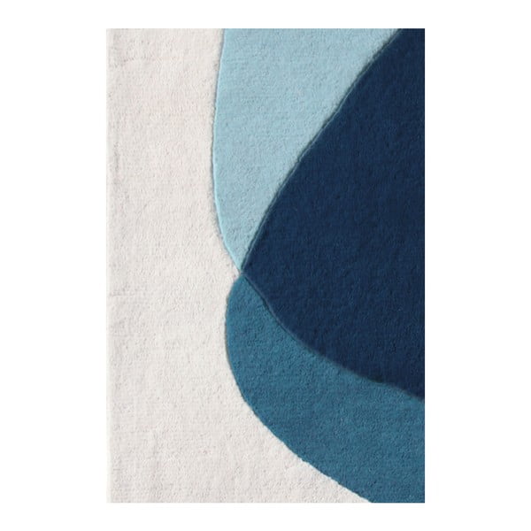 Modrý vlnený koberec HARTÔ Serge
