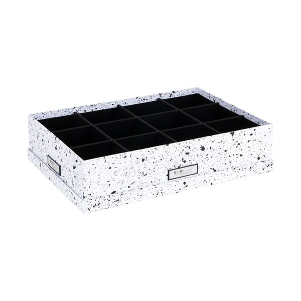 Čierno-biela škatuľa s priehradkami Bigso Box of Sweden Jakob