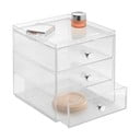 Transparentný organizér 3 zásuvkami iDesign Drawers, výška 18 cm