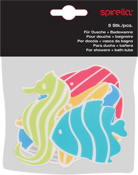 Detské protišmykové podložky v súprave 5 ks do vane 12x12 cm Waterworld – Spirella-image-1
