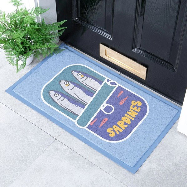 Rohožka z recyklovaného plastu 40x70 cm Sardine Tin – Artsy Doormats-image-1