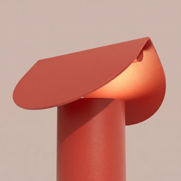 Červená hliníková LED stolová lampa (výška  15 cm) BISCUIT – Thoro-image-4